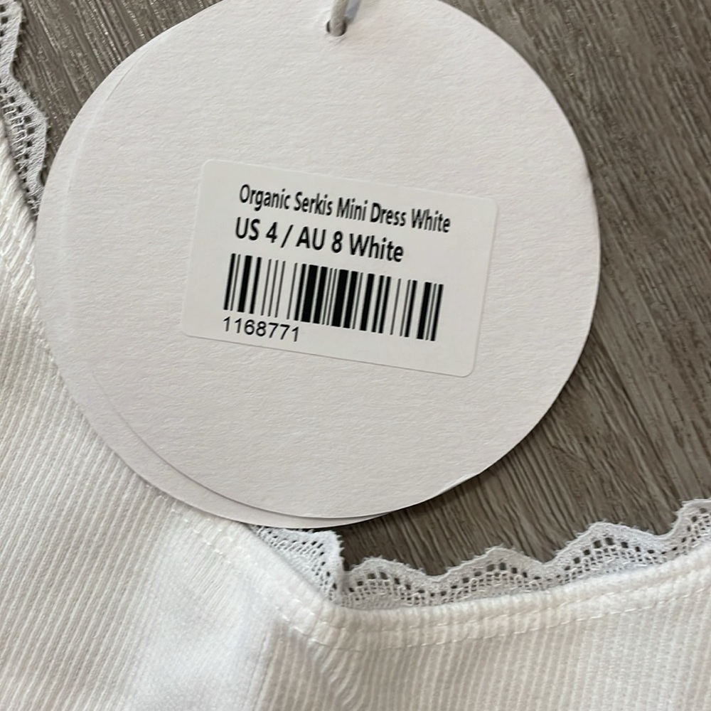 Princess Polly Organic Sekris Mini Dress in White Size 4 - Picture 5 of 11